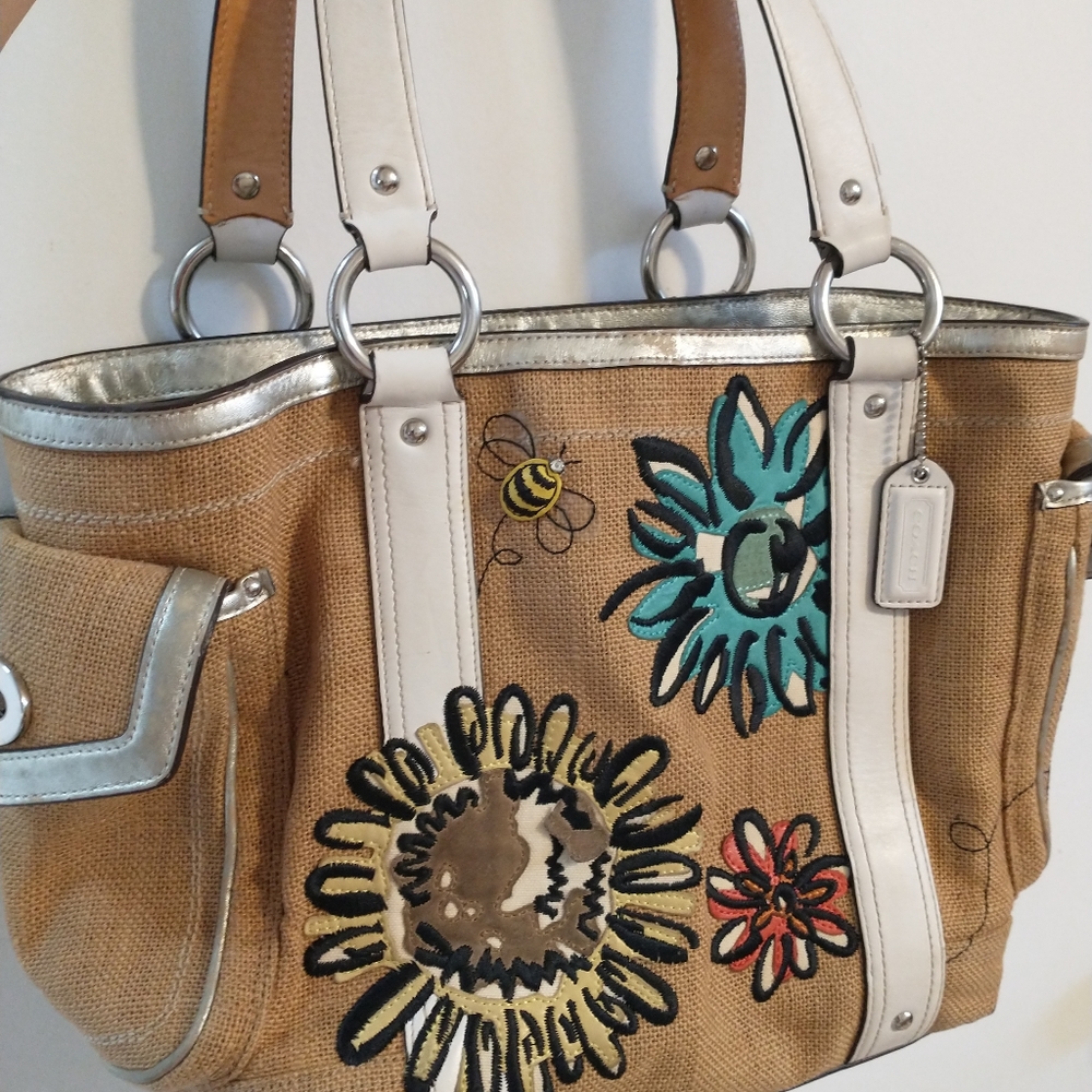 Coach Limited Edition Bumble Bee and Flowers Tote